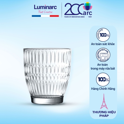 Bộ 6 cốc thủy tinh thấp Luminarc Rock Dew 340ml - V7638