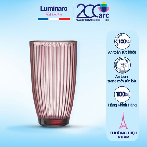 Bộ 6 cốc thủy tinh cao Luminarc Ricky Line 390ml - V8689