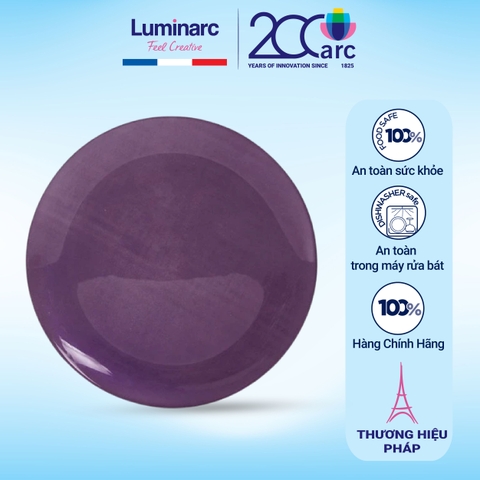 Đĩa thủy tinh Luminarc Arty Tím 25cm - H7735