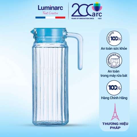 Bình thủy tinh Luminarc Quadro Ice Blue 1.1L - L0531