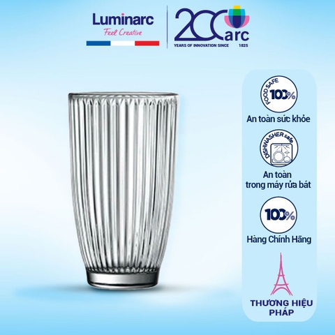 Bộ 6 cốc thủy tinh cao Luminarc Ricky Line 390ml - V8084