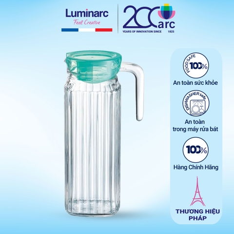 Bình thủy tinh Luminarc Quadro Ice Green 1.1L - L0534