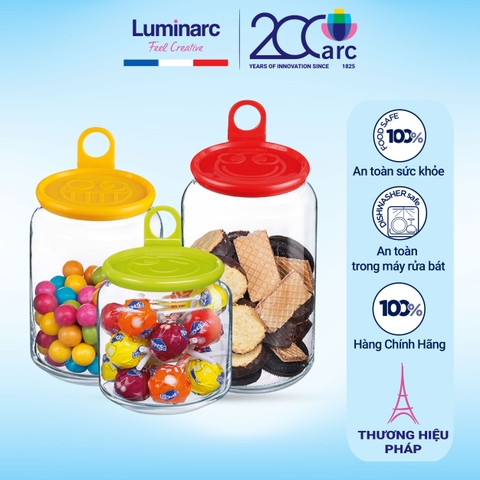 Bộ 3 hũ thủy tinh Luminarc Rondo - N0837