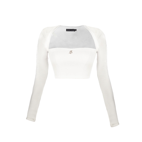 Sisters Áo bo gân tay dài cổ vuông Neva