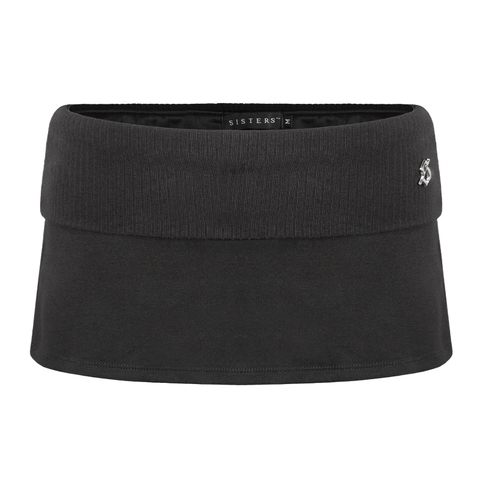 SISTERS Set áo len xẻ cổ váy lưng lật Lottie