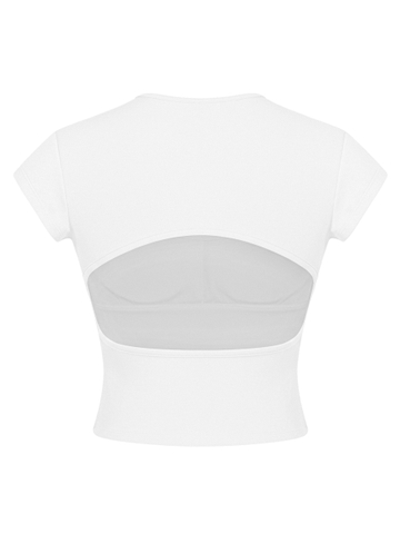 Áo ôm thể thao nữ khoét lưng BRETH croptop có mút ngực