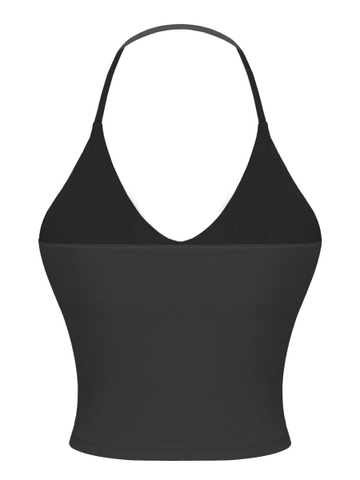 Áo tập nữ croptop dáng cổ yếm BRETH sẵn mút ngực hở lưng