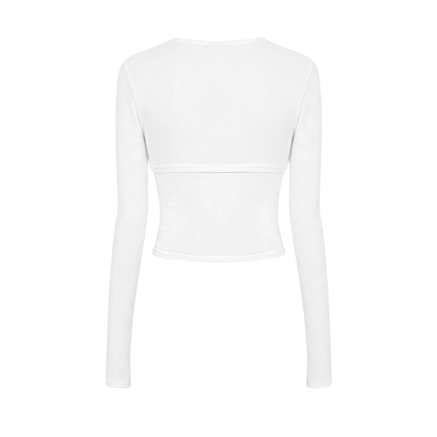 Áo 2 dây có áo khoác ngoài croptop DKMV hoạ tiết trơn