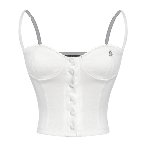 SISTERS Áo hai dây kiểu Corset phối ren Béatrice