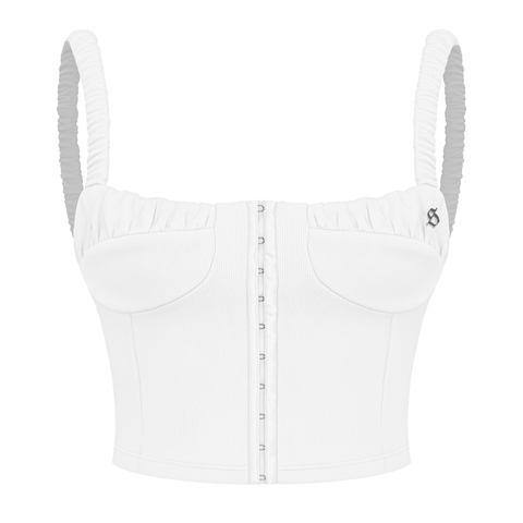 SISTERS Áo croptop cúp ngực Angelica - Trắng