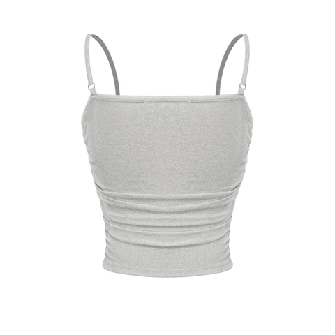 SISTERS Áo dây nhún ánh kim Bling