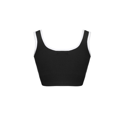 Sisters Áo croptop bản to thun gân co giãn Lendi