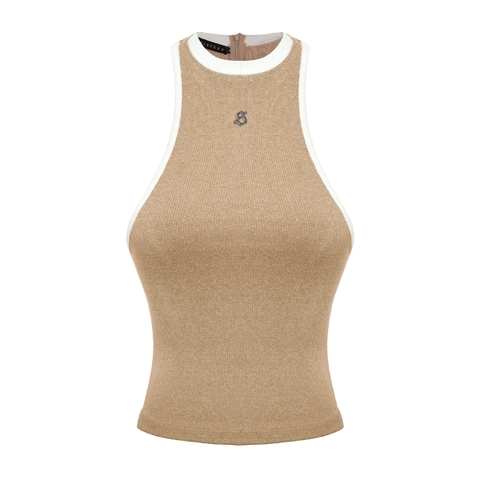 SISTERS Áo ba lỗ khoét sâu Fencii