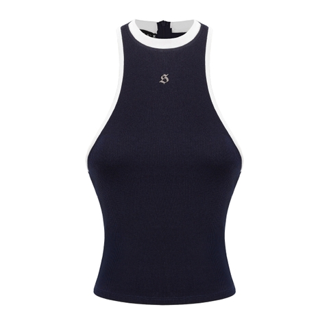 SISTERS Áo ba lỗ khoét sâu Fencii