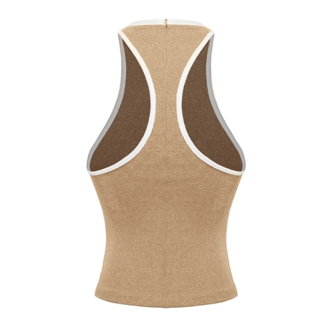 SISTERS Áo ba lỗ khoét sâu Fencii