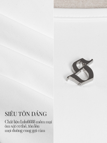 SISTERS Áo cổ yếm dáng dài ôm body Akina