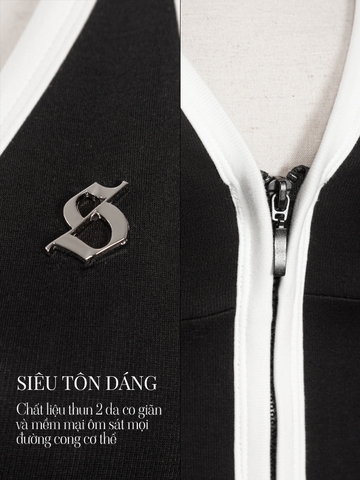 SISTERS Áo cổ yếm phối viền Roline