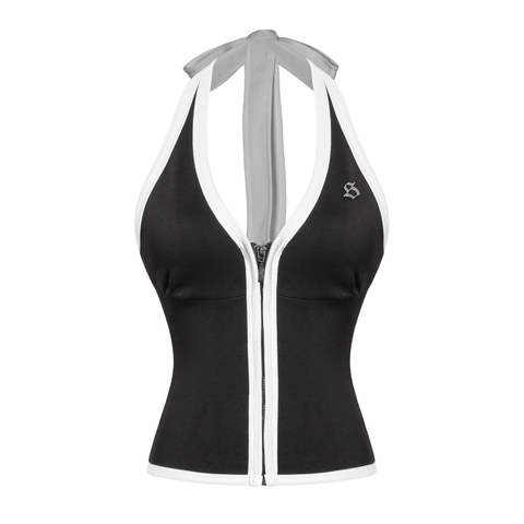 SISTERS Áo cổ yếm phối viền Roline