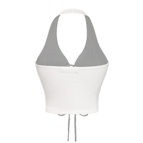 SISTERS Áo croptop cổ yếm đan dây ngực Joy