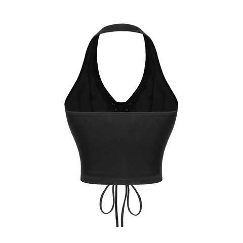 SISTERS Áo croptop cổ yếm đan dây ngực Joy