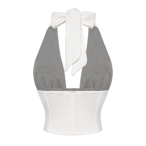 SISTERS Áo croptop cổ yếm Eileen