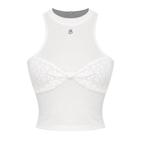 SISTERS Áo croptop phối ren ngực Sera