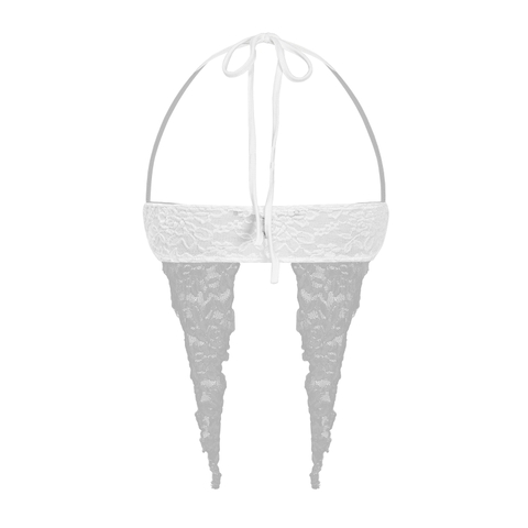 SISTERS Áo mini top phối ren Flora