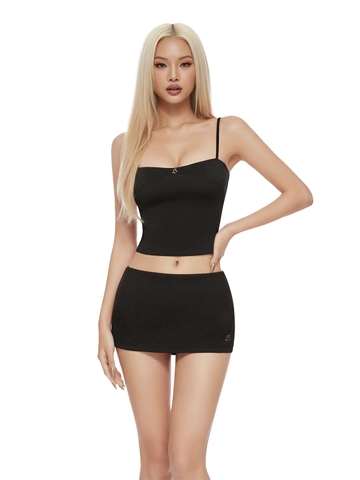 SISTERS Áo croptop hai dây Petal - Trắng