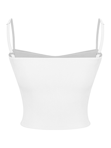 SISTERS Áo croptop hai dây Petal - Trắng