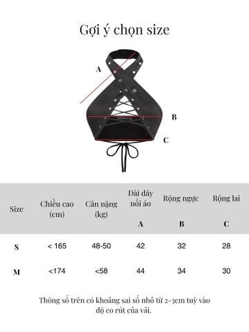 SISTERS Áo mini top vạt chéo Border