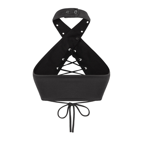 SISTERS Áo mini top vạt chéo Border