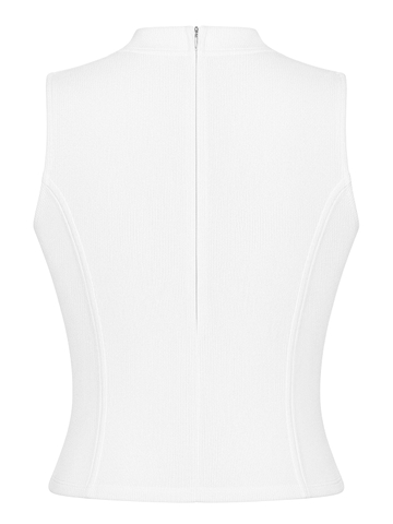 SISTERS Áo dáng dài phối đinh tán Sparkle - Trắng