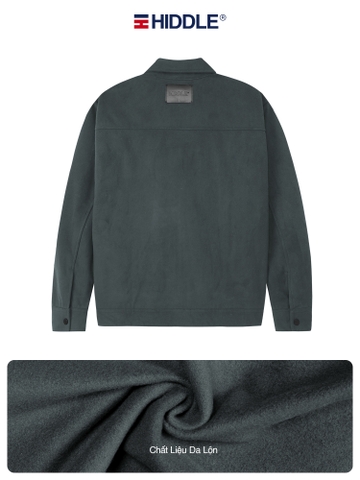 Áo da lộn nam hàng hiệu túi hộp Hiddle H13-AK1