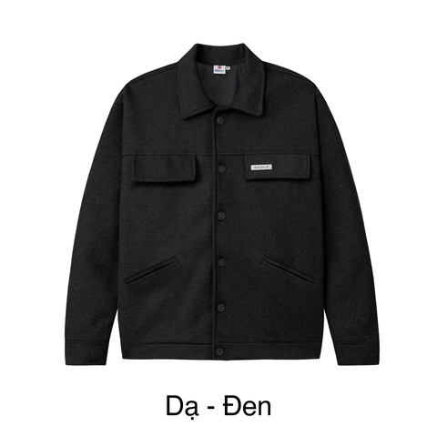 Áo khoác dạ nam cao cấp Hiddle khuy cài H13-AK4