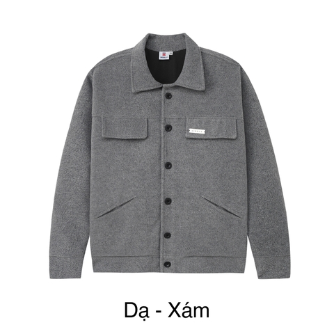 Áo khoác dạ nam cao cấp Hiddle khuy cài H13-AK4