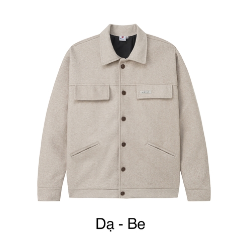 Áo khoác dạ nam cao cấp Hiddle khuy cài H13-AK4