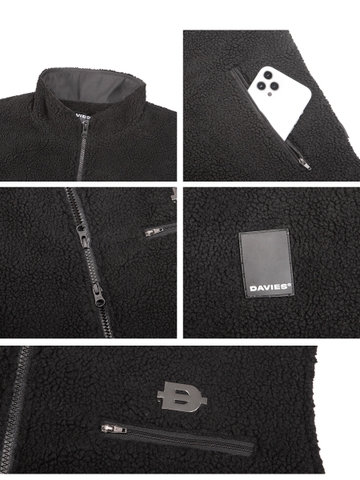 DSW Fleece Zip-Up Vest Jacket