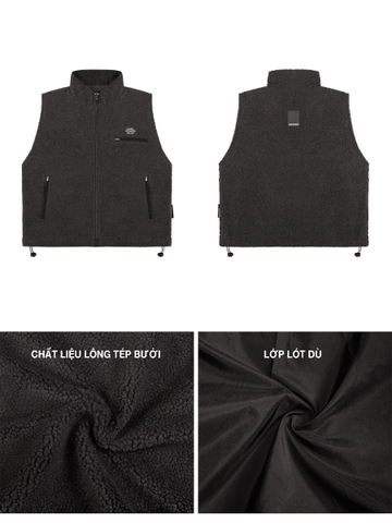 DSW Fleece Zip-Up Vest Jacket