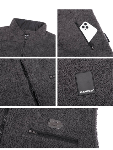 DSW Fleece Zip-Up Vest Jacket