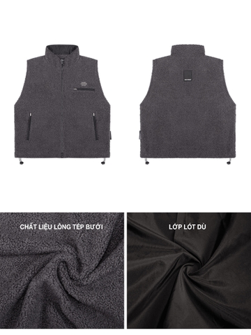 DSW Fleece Zip-Up Vest Jacket