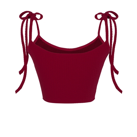 Sisters Áo croptop 2 dây cột nơ Lena