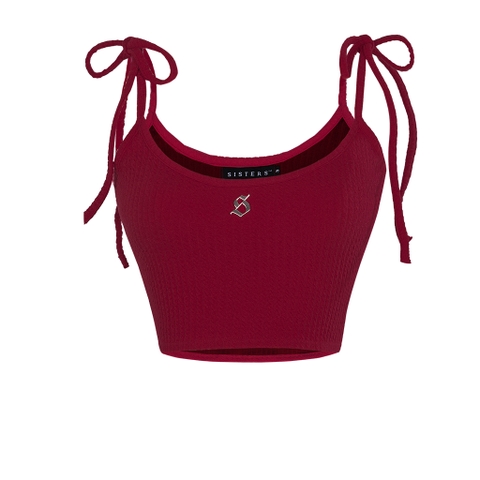 Sisters Áo croptop 2 dây cột nơ Lena
