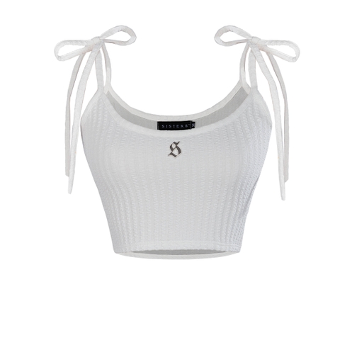 Sisters Áo croptop 2 dây cột nơ Lena