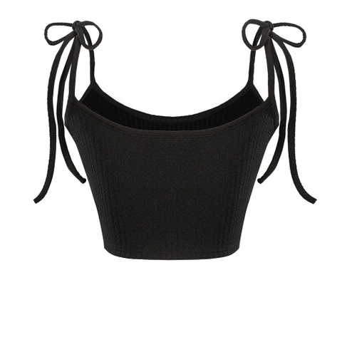 Sisters Áo croptop 2 dây cột nơ Lena