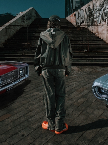 DSW Double Box Hooded Bomber Jacket