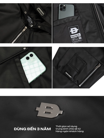 DSW Double Box Hooded Bomber Jacket