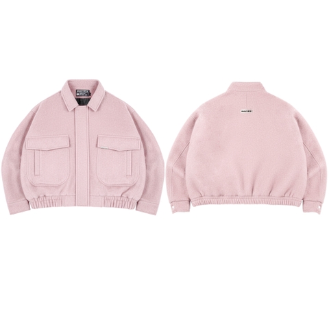 DSW Crop Bomber Jacket Classy - Dạ Hồng