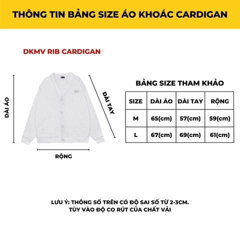 K09-AK2 DKMV Rib Cardigan-Xám