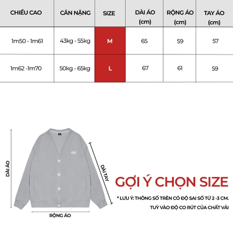 K09-AK2 Rib Cardigan-Xám đậm
