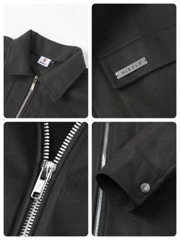 Áo khoác da lộn nam 2 lớp Classic HIDDLE H11-AK1